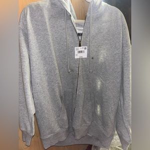 American Eagle medium gray zip up hoodie